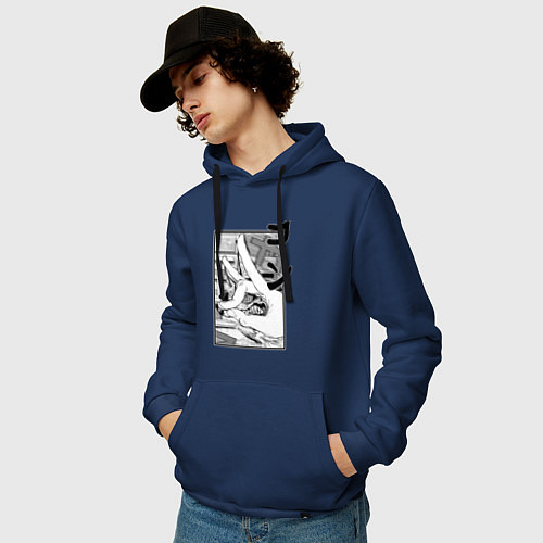 Мужская толстовка-худи Chainsaw man Kon / Тёмно-синий – фото 3