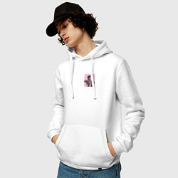 Толстовка-худи хлопковая мужская EUPHORIA BTS PINK Edition, цвет: белый — фото 2