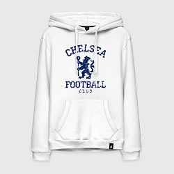 Толстовка-худи хлопковая мужская Chelsea FC: Lion цвета белый — фото 1