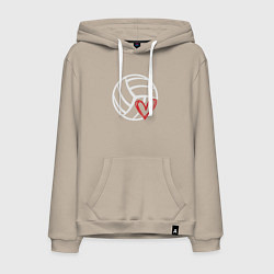 Мужская толстовка-худи Love Volleyball