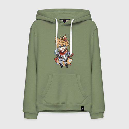 Мужская толстовка-худи Лисёнок Тарталья / Авокадо – фото 1