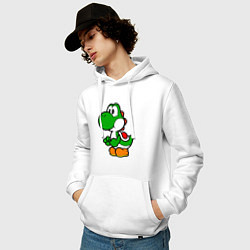 Толстовка-худи хлопковая мужская Yoshi1, цвет: белый — фото 2