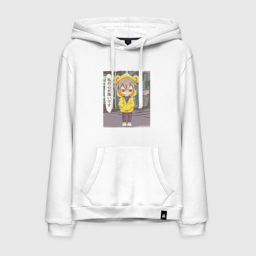 Мужская толстовка-худи Злой аниме ребёнок Chibi Kid / Белый – фото 1
