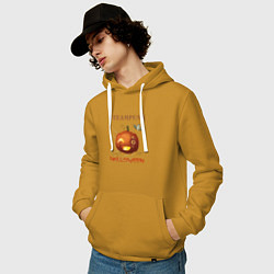 Толстовка-худи хлопковая мужская Стимпанк-хэллоуин 2, цвет: горчичный — фото 2
