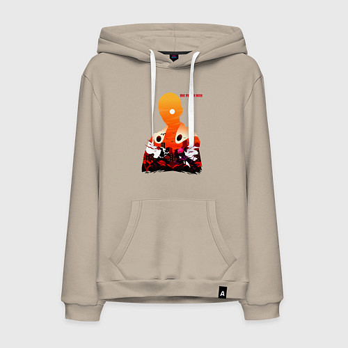 Мужская толстовка-худи Бой Сайтама и Бороса One Punch-Man / Миндальный – фото 1