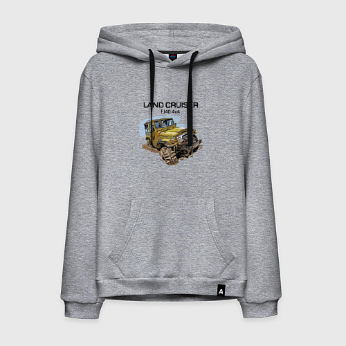 Мужская толстовка-худи Toyota Land Cruiser FJ 40 4X4 / Меланж – фото 1