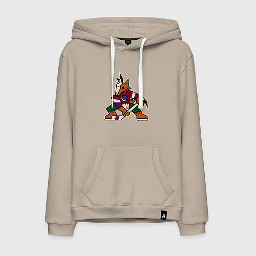 Мужская толстовка-худи Аризона Койотис логотип / Миндальный – фото 1