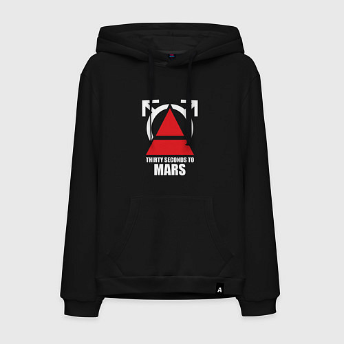 Мужская толстовка-худи 30 Seconds To Mars Logo / Черный – фото 1