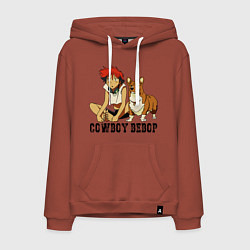 Толстовка-худи хлопковая мужская Эйн & Эд, цвет: кирпичный