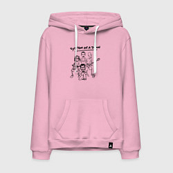 Толстовка-худи хлопковая мужская Арт на группу System of a Down, цвет: светло-розовый
