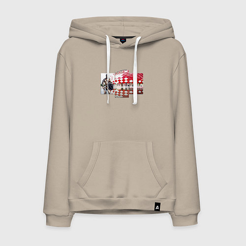 Мужская толстовка-худи Гладиатор и Стадио / Миндальный – фото 1