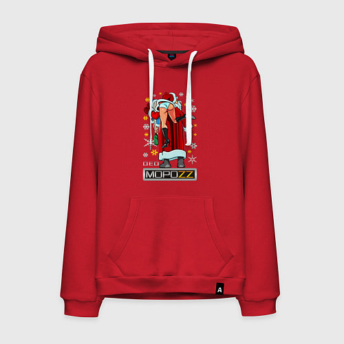 Мужская толстовка-худи ДЕД МОРОZZ / Красный – фото 1