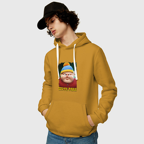 Мужская толстовка-худи Eric Cartman 3D South Park / Горчичный – фото 3