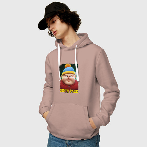 Мужская толстовка-худи Eric Cartman 3D South Park / Пыльно-розовый – фото 3