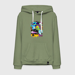 Мужская толстовка-худи Geometry Dash: Pixel Logo