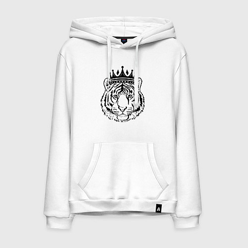 Мужская толстовка-худи Family Look Папа-тигр / Белый – фото 1