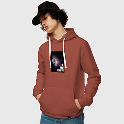 Толстовка-худи хлопковая мужская Чон Джин Су, цвет: кирпичный — фото 2