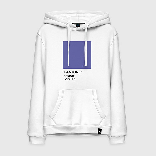 Мужская толстовка-худи Цвет Pantone 2022 года - Very Peri / Белый – фото 1