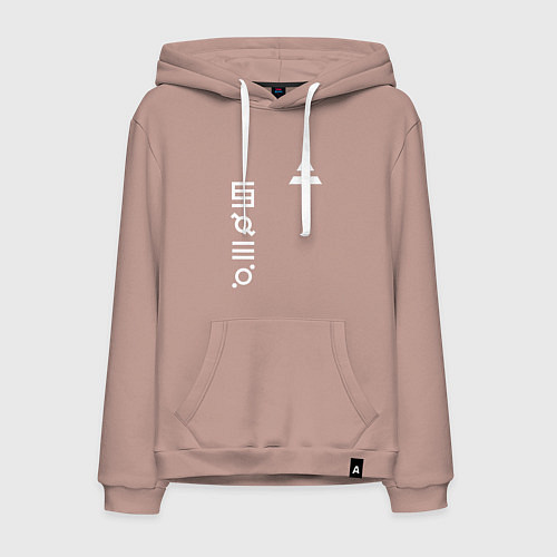 Мужская толстовка-худи 30 секунд до марса лого / Пыльно-розовый – фото 1