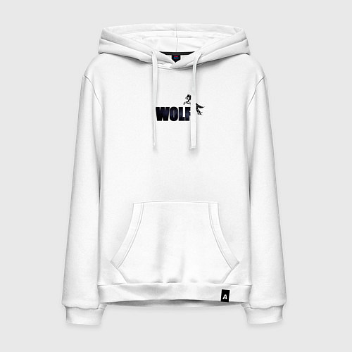 Мужская толстовка-худи Wolf brand / Белый – фото 1