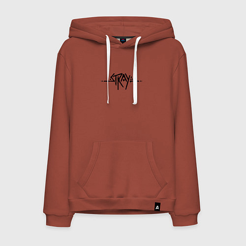 Мужская толстовка-худи Stray Logo / Кирпичный – фото 1
