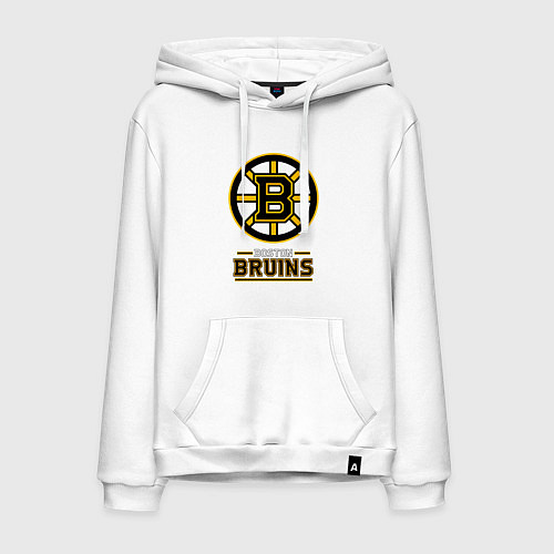 Мужская толстовка-худи Boston Bruins , Бостон Брюинз / Белый – фото 1