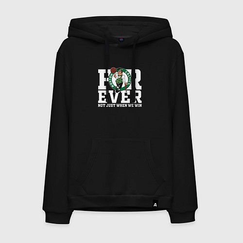 Мужская толстовка-худи FOREVER NOT JUST WHEN WE WIN, BOSTON CELTICS, БОСТ / Черный – фото 1