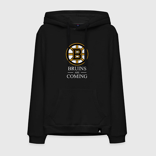Мужская толстовка-худи Boston are coming, Бостон Брюинз, Boston Bruins / Черный – фото 1