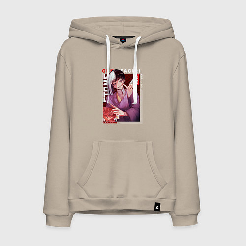 Мужская толстовка-худи Доктор Стоун Dr Stone, Гэн Асагири / Миндальный – фото 1