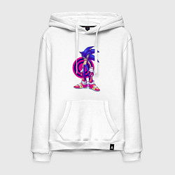 Толстовка-худи хлопковая мужская Sonic Exe Video game Hedgehog, цвет: белый