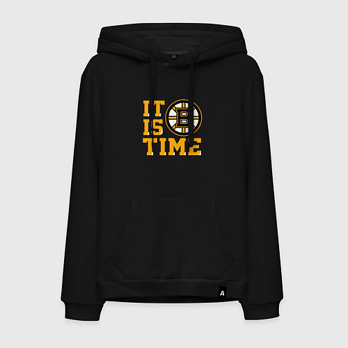 Мужская толстовка-худи It Is Boston Bruins Time, Бостон Брюинз / Черный – фото 1