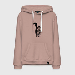 Мужская толстовка-худи КОШКА С ПУШИСТЫМ ХВОСТОМ