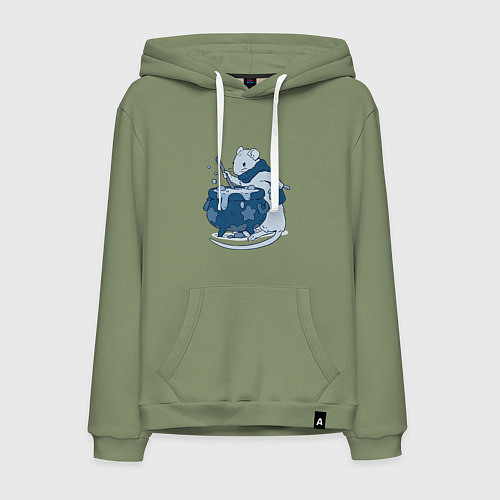 Мужская толстовка-худи Маленький маг / Авокадо – фото 1