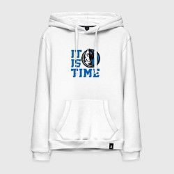 Толстовка-худи хлопковая мужская It Is Dallas Mavericks Time Даллас Мэверикс, цвет: белый