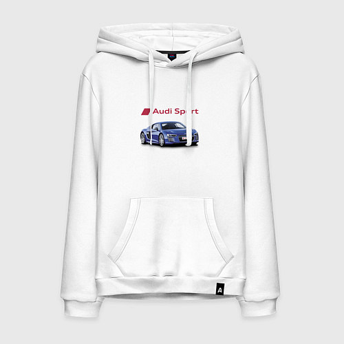 Мужская толстовка-худи Audi sport Racing / Белый – фото 1