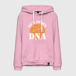 Толстовка-худи хлопковая мужская ДНК Баскетбол, цвет: светло-розовый