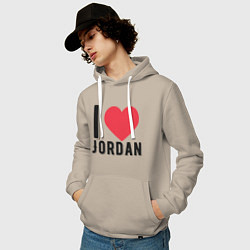 Толстовка-худи хлопковая мужская I Love Jordan, цвет: миндальный — фото 2