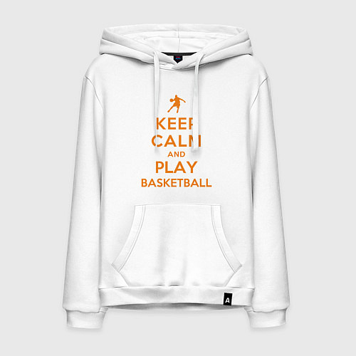 Мужская толстовка-худи Keep Calm - Basketball / Белый – фото 1