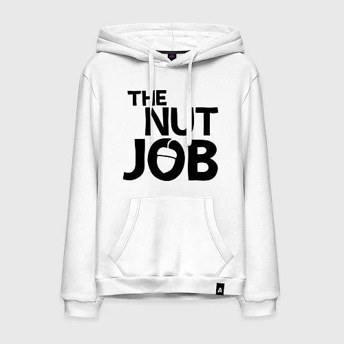 Мужская толстовка-худи The nut job / Белый – фото 1