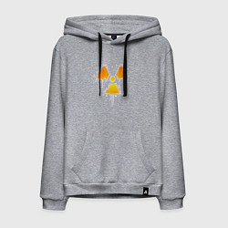 Толстовка-худи хлопковая мужская Radioactive symbol, цвет: меланж