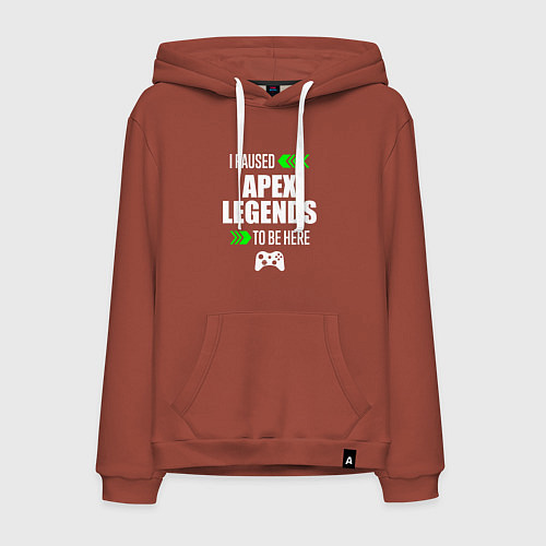 Мужская толстовка-худи Apex Legends I Paused / Кирпичный – фото 1