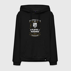 Толстовка-худи хлопковая мужская Atletico Madrid FC 1, цвет: черный