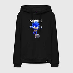 Толстовка-худи хлопковая мужская Sonic the Hedgehog 2022, цвет: черный