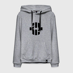 Толстовка-худи хлопковая мужская Команда Инсилио Team Insilio, цвет: меланж