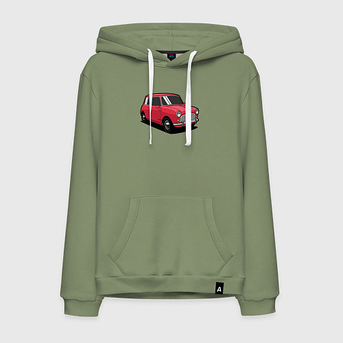Мужская толстовка-худи Маленькая красная машина / Авокадо – фото 1
