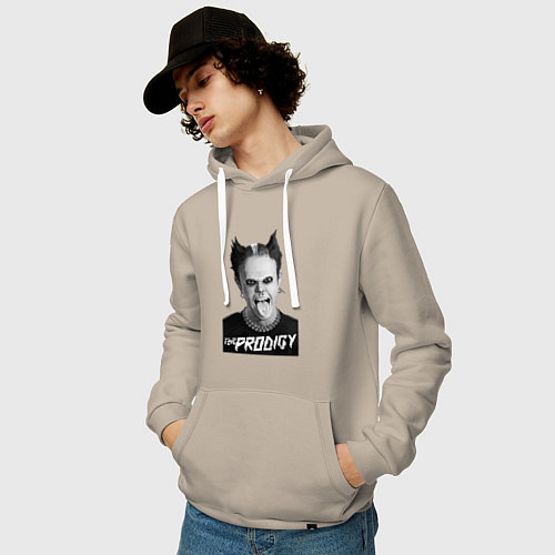 Мужская толстовка-худи The Prodigy - firestarter / Миндальный – фото 3