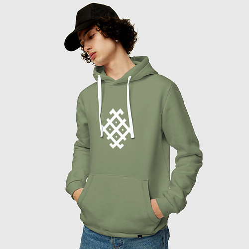 Мужская толстовка-худи Руна держава RUNES / Авокадо – фото 3