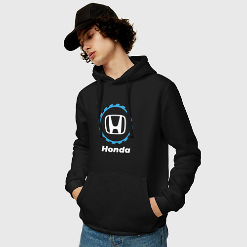 Мужская толстовка-худи Honda в стиле Top Gear / Черный – фото 3