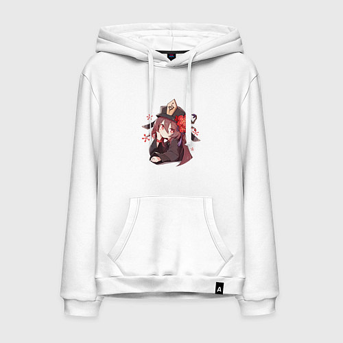Мужская толстовка-худи Ху Тао Genshin Impact Аниме / Белый – фото 1