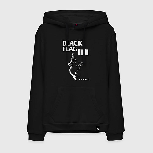 Мужская толстовка-худи BLACK FLAG РУКА / Черный – фото 1